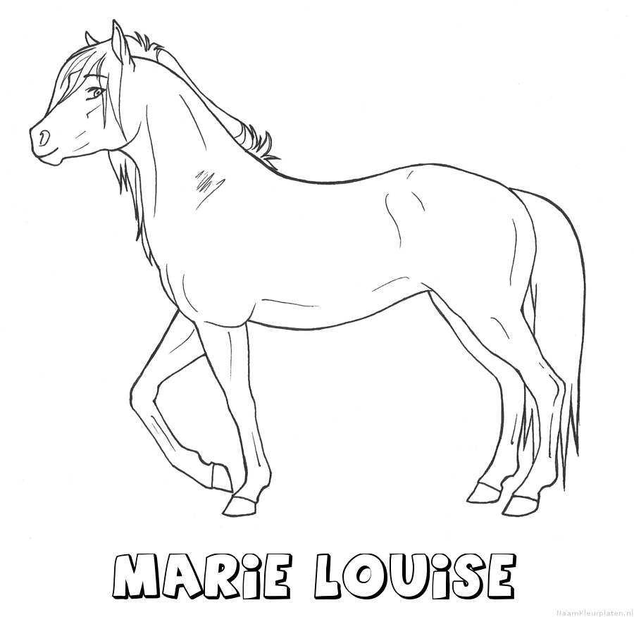 Marie louise paard kleurplaat